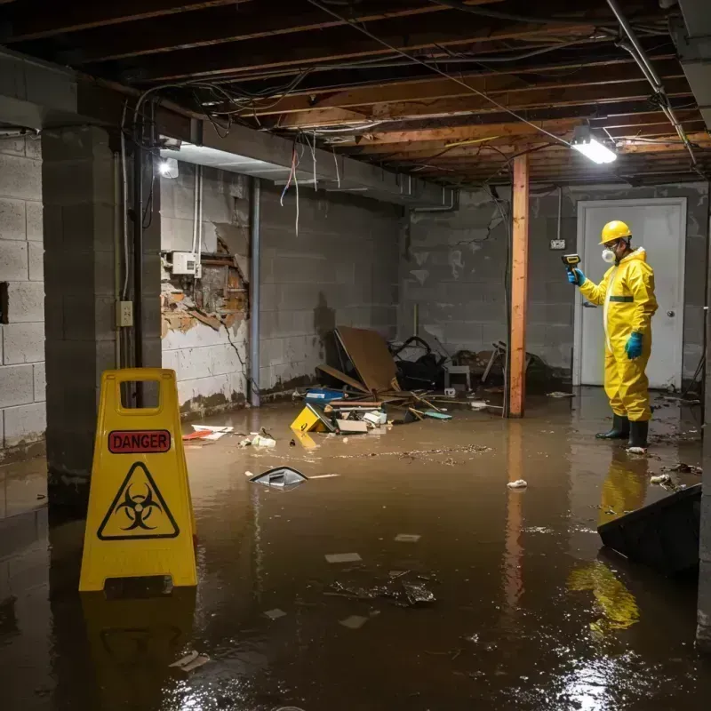 Flooded Basement Electrical Hazard in Festus, MO Property