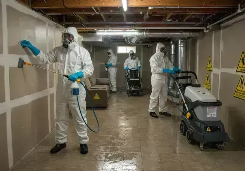 Basement Moisture Removal and Structural Drying process in Festus, MO